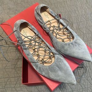 Valentino Rockstud Lace Up Flats